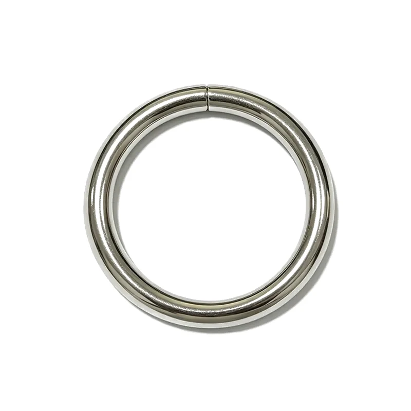 Nickel Plated 1-1/2" Steel Welded Ring (shown with related sizes)