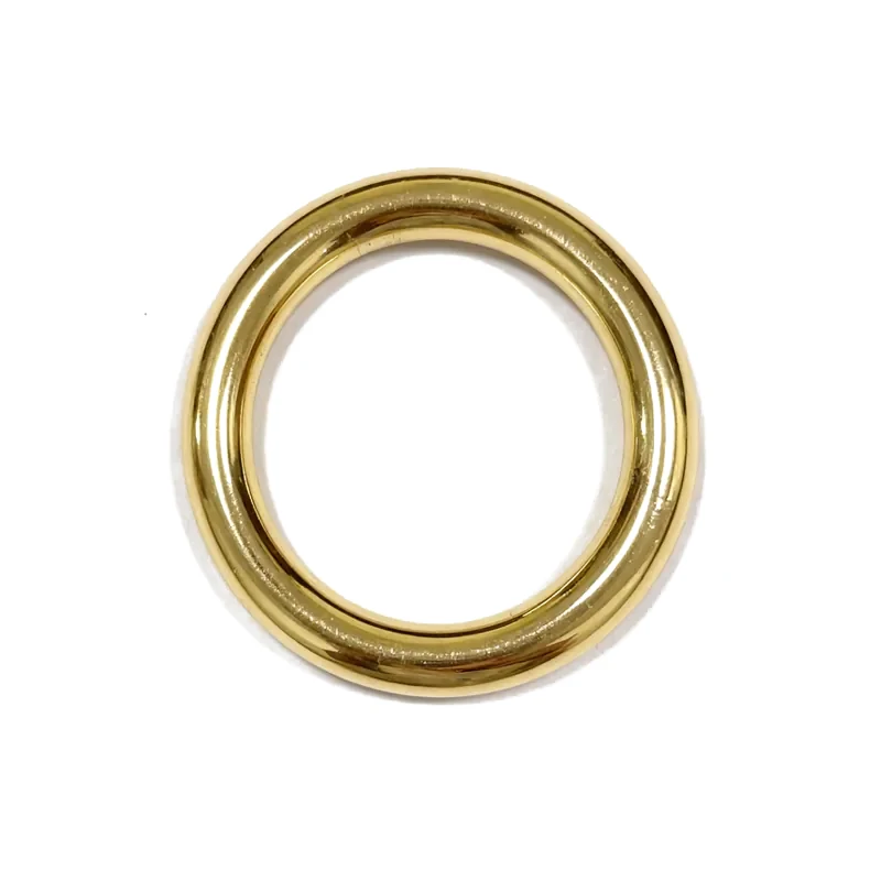 Brass Plated 1-1/2" Steel Ring (shown with related sizes)