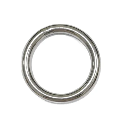 1-1/4" Stainless Steel Welded Ring (shown with related sizes)