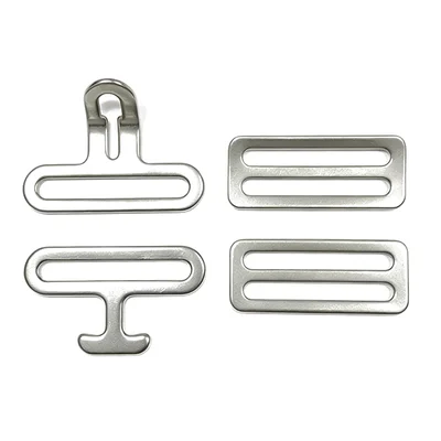 2" Hook, Eye, and Slide Set (shown with related sizes)
