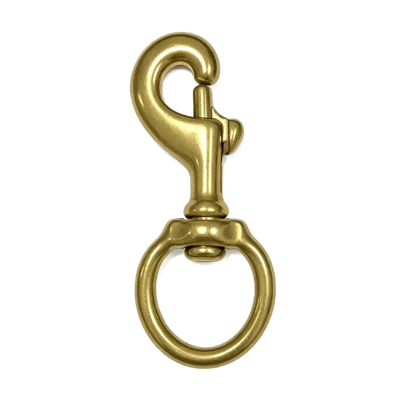 1" x 3-1/2" Solid Brass Swivel Eye Bolt Snap