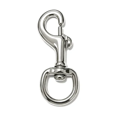 Nickel Plated 1-1/8" x 4-7/16" Malleable Iron Swivel Eye Bolt Snap