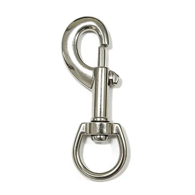 Nickel Plated 5/8" x 3-1/2" Zinc Die Cast Swivel Eye Bolt Snap