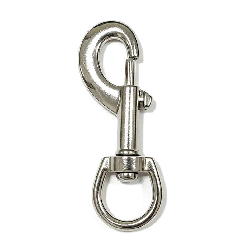 Nickel Plated 5/8" x 3-1/2" Zinc Die Cast Swivel Eye Bolt Snap