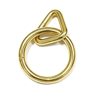 Brass Plated 3/4" x 1-1/4" Steel Loop and Ring