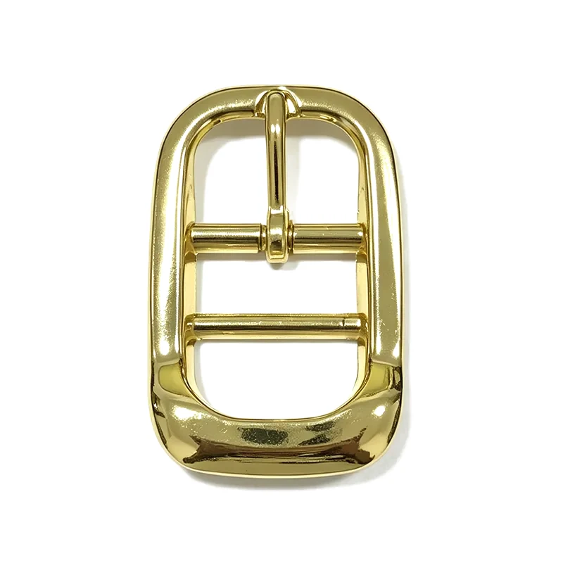 Brass Plated 1" Zinc Die Cast Double Bar Buckle